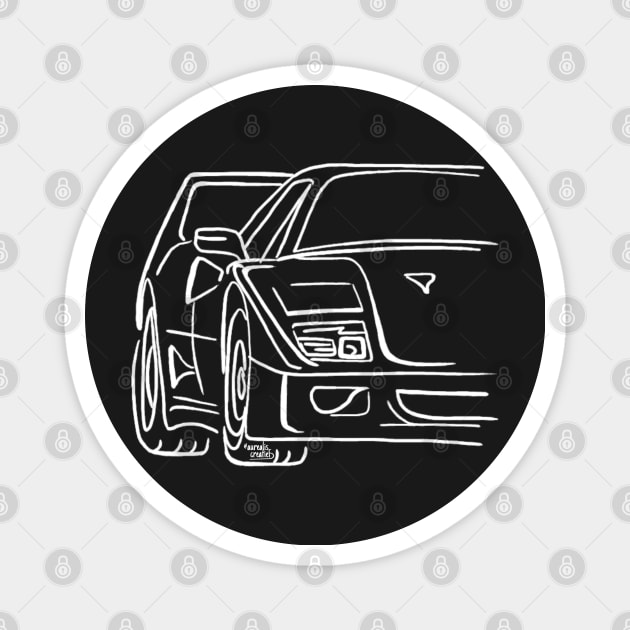 Ferrari F 40 art Magnet by Aurealis